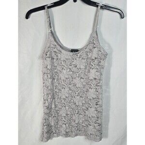 Vintage Dots Gray Floral Lace Cami Top - Y2K Whimsygoth Grunge